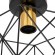 GloboStar® TRON 00792 Μοντέρνο Φωτιστικό Οροφής Μονόφωτο Μαύρο - Χρυσό Μεταλλικό Πλέγμα Φ18 x Y19.5cm