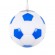 GloboStar® FOOTBALL 00644 Μοντέρνο Κρεμαστό Παιδικό Φωτιστικό Οροφής Μονόφωτο 1 x E27 Γαλάζιο Λευκό Γυάλινο Φ15 x Υ18cm