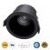 GloboStar® PLUTO-M 60257 Χωνευτό LED Spot Downlight TrimLess Φ8.4cm 10W 1250lm 38° AC 220-240V IP20 Φ8.4 x Υ5.9cm - Στρόγγυλο - Μαύρο & Anti-Glare HoneyComb - Θερμό Λευκό 2700K - Bridgelux COB - 5 Years Warranty