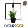 GloboStar® FLOWERPOT 10001211 Μοντέρνο Κρεμαστό Φωτιστικό Οροφής Μονόφωτο 1 x E27 Μαύρο Μεταλλικό με Διακοσμητικό Φυτό Φ30 x Y30cm