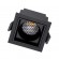 GloboStar® PLUTO-S 60268 Χωνευτό LED Spot Downlight TrimLess Μ6.4xΠ6.4cm 7W 910lm 38° AC 220-240V IP20 Μ6.4 x Π6.4 x Υ4.9cm - Τετράγωνο - Μαύρο & Anti-Glare HoneyComb - Φυσικό Λευκό 4500K - Bridgelux COB - 5 Years Warranty
