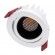 GloboStar® LEO-R 60283 Χωνευτό LED Spot Downlight TrimLess Φ8.5cm 10W 1250lm 38° AC 220-240V IP20 Φ8.5 x Υ6.6cm - Στρόγγυλο - Κινούμενο - Λευκό με Μαύρο Κάτοπτρο & Anti-Glare HoneyComb - Θερμό Λευκό 2700K - Bridgelux COB - 5 Years Warranty