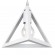 GloboStar® TRIANGLE 00612 Μοντέρνο Κρεμαστό Φωτιστικό Οροφής Δίφωτο 2 x E27 Λευκό Μεταλλικό Πλέγμα Μ60 x Π22 x Y130cm