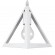 GloboStar® TRIANGLE 00617 Μοντέρνο Κρεμαστό Φωτιστικό Οροφής Τρίφωτο 3 x E27 Λευκό Μεταλλικό Πλέγμα Φ49 x Y130cm