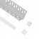 GloboStar® PLASTERBOARD-PROFILE 70836-3M Προφίλ Αλουμινίου - Βάση & Ψύκτρα Ταινίας LED με Λευκό Γαλακτερό Κάλυμμα - Χωνευτή Γωνιακή Χρήση σε Εσωτερική Γωνία Γυψοσανίδας - Trimless - Πατητό Κάλυμμα - Ασημί - 3 Μέτρα - Πακέτο 5 Τεμαχίων - Μ300 x Π3.1 x Υ1.3cm