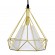 GloboStar® EIFFEL 61571 Vintage Κρεμαστό Φωτιστικό Οροφής Τρίφωτο 3 x E27 Χρυσό Μεταλλικό Πλέγμα με Λευκό Ύφασμα Μ68 x Π25 x Υ130cm