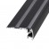 GloboStar® STAIR-PROFILE 70843-3M Προφίλ Αλουμινίου - Βάση & Ψύκτρα Ταινίας LED με Μαύρο Φιμέ Κάλυμμα - Χρήση σε Σκαλοπάτια - Πατητό Κάλυμμα - Μαύρο - 3 Μέτρα - Μ300 x Π8 x Υ3.2cm