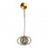 GloboStar® VIENNA 00923 Μοντέρνο Φωτιστικό Τοίχου Απλίκα Μονόφωτο Χρυσό Μεταλλικό Γυάλινο Μπάλα με Ρυθμιζόμενη Ανάρτηση Μ25 x Π23 x Υ27cm
