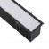 GloboStar® RECESS-PROFILE 70818-3M Προφίλ Αλουμινίου - Βάση & Ψύκτρα Ταινίας LED με Λευκό Γαλακτερό Κάλυμμα - Χωνευτή Χρήση - Πατητό Κάλυμμα - Μαύρο - 3 Μέτρα - Μ300 x Π7.5 x Υ7cm