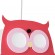 GloboStar® OWL 61576 Μοντέρνο Παιδικό Κρεμαστό Φωτιστικό Οροφής Μονόφωτο 1 x E27 Κόκκινο PVC Φιγούρα Κουκουβάγια Μ29.5 x Π15.5 x Υ30.5cm