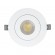GloboStar® LEXIS JOINT 60990 Χωνευτό LED Κινούμενο Spot Downlight 7W 680lm 45° AC 220-240V IP44 Φ12cm x Υ3.1cm - Στρόγγυλο - Λευκό - Φυσικό Λευκό 4500K - Bridgelux Chip - TÜV Certified Driver - 5 Years Warranty
