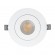 GloboStar® LEXIS JOINT 60991 Χωνευτό LED Κινούμενο Spot Downlight 7W 660lm 45° AC 220-240V IP44 Φ12cm x Υ3.1cm - Στρόγγυλο - Λευκό - Θερμό Λευκό 2700K - Bridgelux Chip - TÜV Certified Driver - 5 Years Warranty