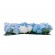 GloboStar® Artificial Garden ROSES STORY 20353 Τεχνητό Διακοσμητικό Πάνελ Λουλουδιών - Κάθετος Κήπος σύνθεση Μπλε & Μπεζ Τριαντάφυλλα Μ40 x Π60 x Υ10cm