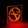 GloboStar® SENSATI 75652 Φωτιστικό Τοίχου Ένδειξης NO SMOKING LED 1W AC 220-240V IP20 - Σώμα Αλουμινίου - Μ11 x Π11 x Υ3cm - Κόκκινο