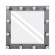 GloboStar® MAKEUP MIRROR-80x80-6 Μοντέρνος Καθρέπτης Μακιγιάζ με Πλαίσιο Φυσικού Ξύλου με Διακόπτη On/Off 12 x E27 AC220-240V - Μ80 x Π7 x Υ80cm - Γκρι Ανθρακί