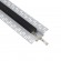 GloboStar® PLASTERBOARD-PROFILE 70820-1M Προφίλ Αλουμινίου - Βάση & Ψύκτρα Ταινίας LED με Μαύρο Φιμέ Κάλυμμα - Χωνευτή Χρήση σε Γυψοσανίδα - Trimless - Πατητό Κάλυμμα - Ασημί - 1 Μέτρο - Μ100 x Π6.7 x Υ1.4cm