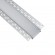GloboStar® PLASTERBOARD-PROFILE 70861-3M Προφίλ Αλουμινίου - Βάση & Ψύκτρα Ταινίας LED με Λευκό Γαλακτερό Κάλυμμα - Χωνευτή Χρήση σε Γυψοσανίδα - Trimless - Πατητό Κάλυμμα - Ασημί - 3 Μέτρα - Πακέτο 5 Τεμαχίων - Μ300 x Π7.8 x Υ1.4cm