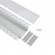 GloboStar® PLASTERBOARD-PROFILE 70862-3M Προφίλ Αλουμινίου - Βάση & Ψύκτρα Ταινίας LED με Λευκό Γαλακτερό Κάλυμμα - Χωνευτή Χρήση σε Γυψοσανίδα - Trimless - Πατητό Κάλυμμα - Ασημί - 3 Μέτρα - Πακέτο 5 Τεμαχίων - Μ300 x Π8.8 x Υ2cm