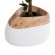 GloboStar® Artificial Garden PANDORA 20705 Επιδαπέδιο Πολυεστερικό Τσιμεντένιο Κασπώ Γλάστρα - Flower Pot Καφέ με Λευκό Μ60 x Π55 x Υ43cm