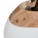 GloboStar® Artificial Garden PANDORA 20705 Επιδαπέδιο Πολυεστερικό Τσιμεντένιο Κασπώ Γλάστρα - Flower Pot Καφέ με Λευκό Μ60 x Π55 x Υ43cm