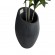 GloboStar® Artificial Garden MESTRE 20731 Επιδαπέδιο Πολυεστερικό Τσιμεντένιο Κασπώ Γλάστρα - Flower Pot Μαύρο Φ50 x Υ90cm