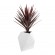 GloboStar® Artificial Garden ALBEROBELLO 20737 Επιδαπέδιο Πολυεστερικό Τσιμεντένιο Κασπώ Γλάστρα - Flower Pot Λευκό Μ50 x Π30 x Υ50cm
