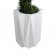 GloboStar® Artificial Garden PADOVA 20740 Επιδαπέδιο Πολυεστερικό Τσιμεντένιο Κασπώ Γλάστρα - Flower Pot Λευκό Φ46 x Υ67cm