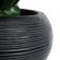 GloboStar® Artificial Garden BARRIO 20774 Επιδαπέδιο Πολυεστερικό Τσιμεντένιο Κασπώ Γλάστρα - Flower Pot Μαύρο Φ45 x Υ63cm