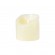 GloboStar® FIREFLAME 79541 Διακοσμητικό Realistic Κερί Παραφίνης με LED Εφέ Κινούμενης Φλόγας - Μπαταρίας & Ασύρματο Χειριστήριο IR Θερμό Λευκό 3000K Dimmable - Φ10 x Υ10cm