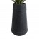 GloboStar® Artificial Garden JAKLIN 20723 Επιδαπέδιο Πολυεστερικό Τσιμεντένιο Κασπώ Γλάστρα - Flower Pot Μαύρο Φ34 x Υ62cm
