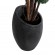 GloboStar® Artificial Garden MESTRE 20732 Επιδαπέδιο Πολυεστερικό Τσιμεντένιο Κασπώ Γλάστρα - Flower Pot Μαύρο Φ40 x Υ60cm