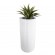 GloboStar® Artificial Garden MARSALA 20736 Επιδαπέδιο Πολυεστερικό Τσιμεντένιο Κασπώ Γλάστρα - Flower Pot Λευκό Φ41 x Υ90cm