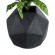 GloboStar® Artificial Garden CARNABY 20779 Επιδαπέδιο Πολυεστερικό Τσιμεντένιο Κασπώ Γλάστρα - Flower Pot Μαύρο Μ38 x Π38 x Υ38cm