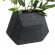 GloboStar® Artificial Garden GREENWICH 20787 Επιδαπέδιο Πολυεστερικό Τσιμεντένιο Κασπώ Γλάστρα - Flower Pot Μαύρο Μ24 x Π14 x Υ20cm