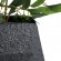 GloboStar® Artificial Garden GREENWICH 20787 Επιδαπέδιο Πολυεστερικό Τσιμεντένιο Κασπώ Γλάστρα - Flower Pot Μαύρο Μ24 x Π14 x Υ20cm