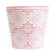 GloboStar® Artificial Garden CAIRO 20516 Διακοσμητικό Κεραμικό Κασπώ Γλάστρα - Flower Pot Λευκό με Ροζ Φ14 x Υ13cm
