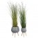 GloboStar® Artificial Garden MARYLAND 20568 ΣΕΤ 2 Διακοσμητικά Πολυεστερικά Τσιμεντένιά Κασπώ Γλάστρες - Flower Pots Γκρι A:Φ39 x Υ45cm B:Φ29 x Υ40cm