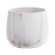GloboStar® Artificial Garden NICE 20550 Διακοσμητικό Κεραμικό Κασπώ Γλάστρα - Flower Pot Λευκό με Χρυσές Λεπτομέρειες Φ15 x Υ12cm