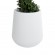 GloboStar® Artificial Garden MISSOURI 20692 Διακοσμητικό Πολυεστερικό Τσιμεντένιο Κασπώ Γλάστρα - Flower Pot Λευκό Φ45 x Υ45cm