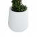GloboStar® Artificial Garden MISSOURI 20692 Διακοσμητικό Πολυεστερικό Τσιμεντένιο Κασπώ Γλάστρα - Flower Pot Λευκό Φ45 x Υ45cm