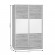 Ντουλάπα ρούχων Griffin pakoworld δίφυλλη με συρόμενες πόρτες χρώμα λευκό 121x56.5x180.5εκ