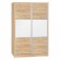 Ντουλάπα ρούχων Griffin pakoworld δίφυλλη με συρόμενες πόρτες χρώμα φυσικό 121x56.5x180.5εκ