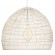 GloboStar® MALIBU 00965 Vintage Κρεμαστό Φωτιστικό Οροφής Μονόφωτο Λευκό Ξύλινο Bamboo Φ97 x Y86cm