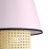 GloboStar® SAIGE 01921 Boho Κρεμαστό Φωτιστικό Οροφής Μονόφωτο 1 x E27 AC220-240V IP20 - Φ30 x Υ48cm - Μπεζ Μπαμπού Πλέγμα με Ροζ και Μπλε Υφασμάτινο Καπέλο - 5 Χρόνια Εγγύηση
