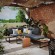 Σαλόνι κήπου Christie αλουμίνιο-polywood ύφασμα γκρι-φυσικό