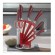Σετ Μαχαίρια από Ανοξείδωτο Ατσάλι με Βάση 8 τμχ Χρώματος Κόκκινο Cheffinger CF-KS02