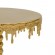 Βοηθητικό τραπέζι Fropio Inart χρυσό μέταλλο Φ40x44εκ