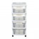 Τροχήλατη Πλαστική Συρταριέρα με 4 Συρτάρια 36 x 40 x 80 cm Χρώματος Λευκό Insieme Bama 99003A