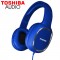 TOSHIBA AUDIO WIRED OVER EAR HEADPHONES BLUE