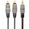 CABLEXPERT 3,5MM STEREO PLUG TO 2*RCA PLUGS 5M CABLE GOLD-PLATED CONNECTORS